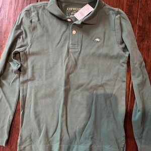 Crewcuts Olive Long Sleeve Polo